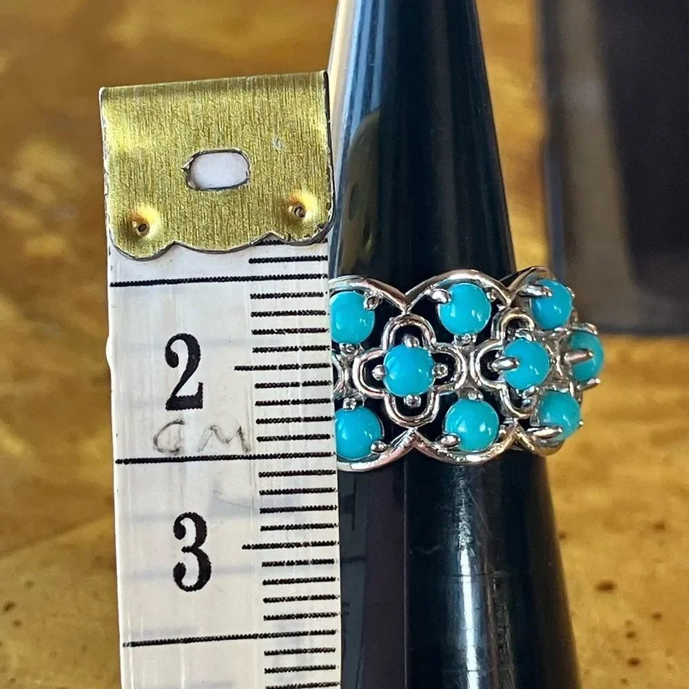 Sleeping Beauty Turquoise Sterling Silver Ring Size 6